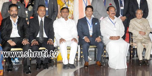 தூய்மை இந்தியா தூதர் நடிகர் கமல்ஹாசனை சந்தித்த இந்திய ஜனாதிபதி பிரணாப் முகர்ஜி