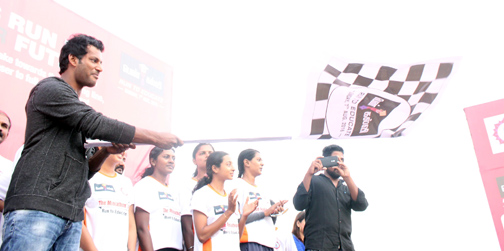 Vishal Flag Off Pen Kalvi A Run (Marathon)