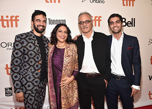 TORONTO, ON - SEPTEMBER 10: (L-R) Music supervisor Zohran Kwame Mamdani, Director Mira Nair, Mahmood Mamdani and Nishant Tharani arrive at the world premiere of Disney’s “Queen of Katwe” at Roy Thompson Hall as part of the 2016 Toronto Film Festival where the cast, filmmakers and real life stars received a standing ovation. The film, starring David Oyelowo, Oscar winner Lupita Nyong’o and newcomer Madina Nalwanga, is directed by Mira Nair and opens in U.S. Theaters September 23, 2017.  (Photo by Alberto E. Rodriguez/Getty Images for Disney ) *** Local Caption *** Zohran Kwame Mamdani; Mira Nair; Mahmood Mamdani; Nishant Tharani
